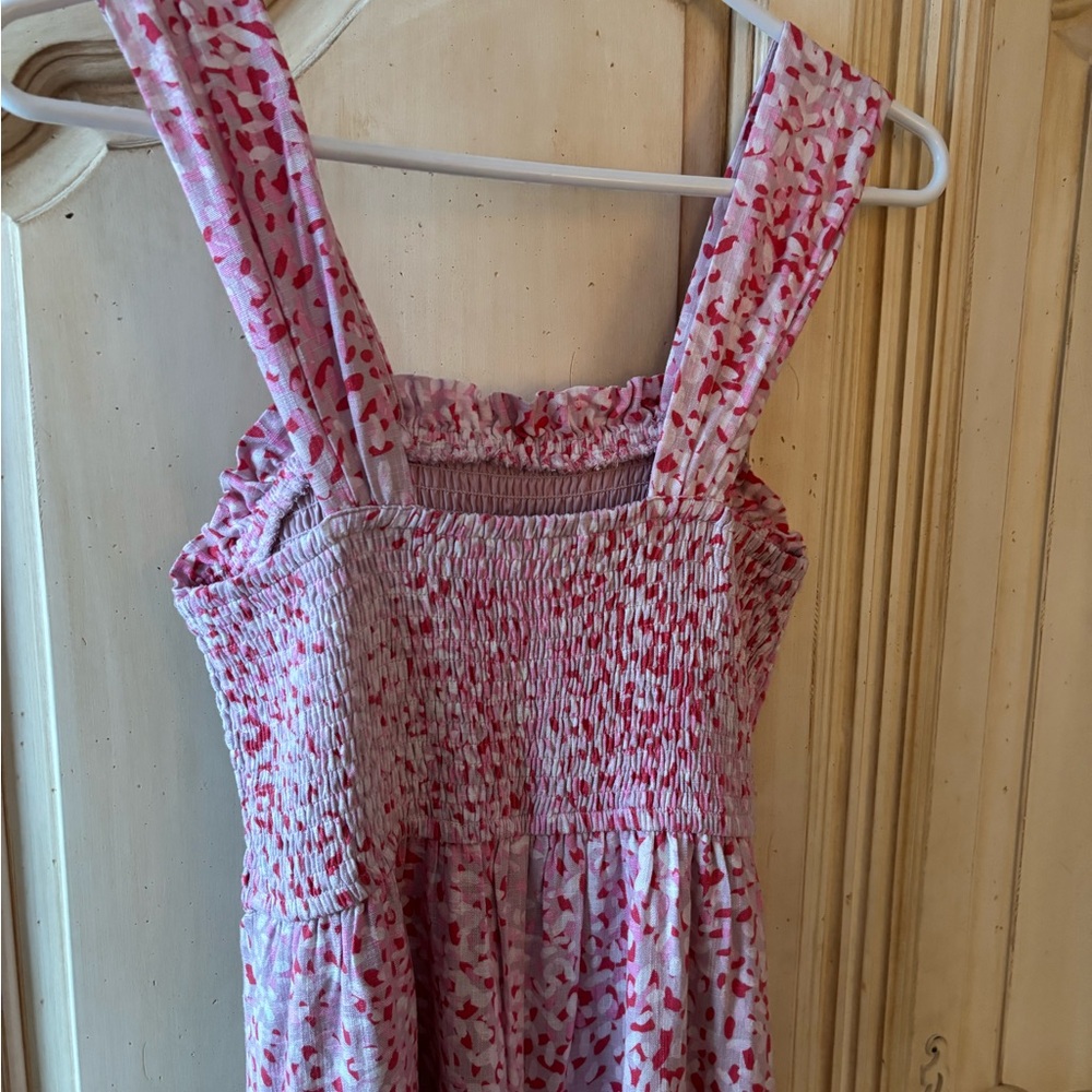 Express Pink Floral Smocked Maxi Dress - Picture 5 of 7
